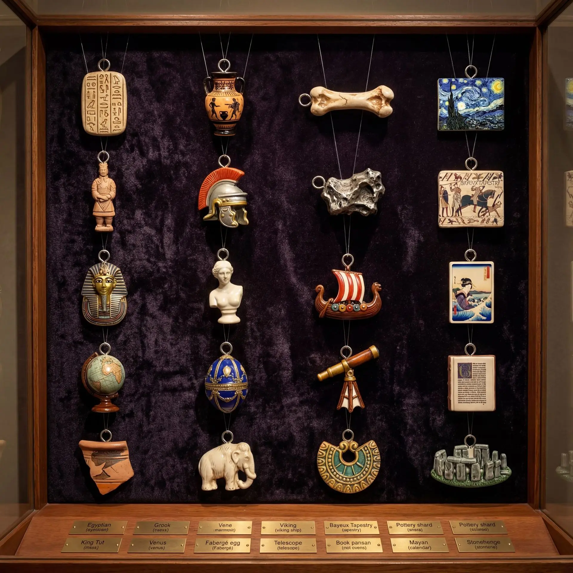 Jewelry Making History - Mini Dünya Tarihi Antika Figürin Uçları,