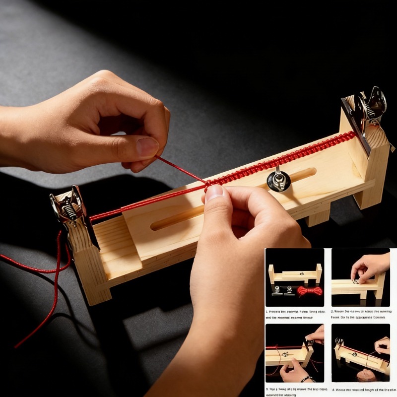 Jewelry Making Machines - Masif Ahşap Bilezik Dokuma Sabitleme Aleti